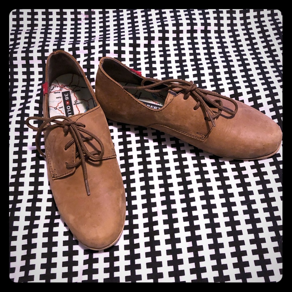Tan oxfords